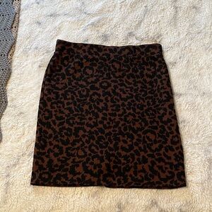 Leopard Print Pencil Skirt